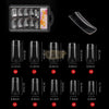 Half Cover Squoval Nail Tips Clear 100 Tips Box Nail Tips