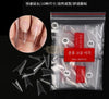 Half Cover Stiletto Straight Edge Nail Tips Clear 100 Tips Nail Tips