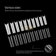 Half Cover Water Pipe Long Nail Tips Clear 500 Tips Nail Tips
