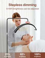 Half Moon Floor LED Lamp with remote HD-M6X | 125-180 cm | 60cm | 36W | Black Lighting