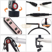 Half Moon LED Light with C-Clamp Desk Mount HD-M3X | 20W | Black Lighting