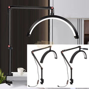 Half Moon LED Light with C-Clamp Desk Mount HD-M3X | 20W | Black Lighting