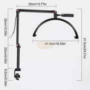 Half Moon LED Light with C-Clamp Desk Mount HD-M3X | 20W | Black Lighting