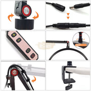 Half Moon LED Light with C-Clamp Desk Mount HD-M3X | 20W | Black Lighting