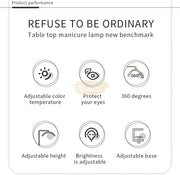 Half Moon LED Light with C-Clamp Desk Mount HD-M3X | 20W | White Lighting