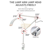 Half Moon LED Light with C-Clamp Desk Mount HD-M3X | 20W | White Lighting