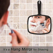 Handheld Mirror with Single Handle 18.5*15cm Salon Furnishing
