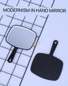 Handheld Mirror with Single Handle 18.5*15cm Salon Furnishing