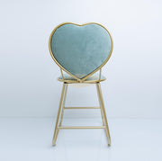 Heart-Shaped Chair with footrest - Blue