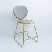 Heart-Shaped Chair with footrest - Grey