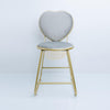 Heart-Shaped Chair with footrest - Grey