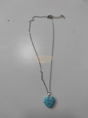 Heart Stone Pendant Necklace Blue Necklaces