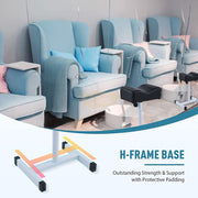 Height Adjustable Pedicure Foot Stool | Black Salon Furnishing