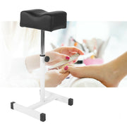 Height Adjustable Pedicure Foot Stool | White & Black Salon Furnishing
