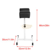Height Adjustable Pedicure Foot Stool | White & Black Salon Furnishing