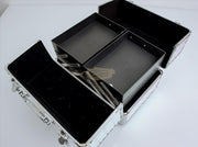 Holographic Makeup Train Case 30cm Silver Cosmetic Case