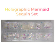 Holographic Mermaid Nail Sequins Set - Available in 5 designs Nail Sequins