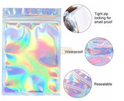 Holographic Resealable Foil Pouch Ziplock Bag 10.5*15cm (Bag only) Ziplock Bags