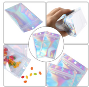 Holographic Resealable Foil Pouch Ziplock Bag 8*13cm (Bag only) Ziplock Bags