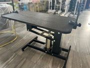 Hydraulic Pet Grooming Table with Overhead Bar Hooks & Leashes | Black Grooming Table