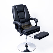 Hydraulic Recliner Chair with footrest & stool - Black