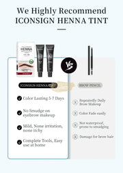 ICONSIGN 2-in-1 Brown Henna Brow & Lash Tint Kit 15ml | Semi-Permanent Henna Brow Tint Kit