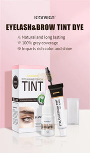 ICONSIGN 2-in-1 Black Lash & Brow Tint Kit 7ml | 100% Organic Eyelash & Brow Tint Kit
