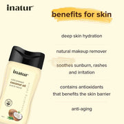 Inatur 100% Pure Cold-Pressed Coconut Oil 100ml Oil
