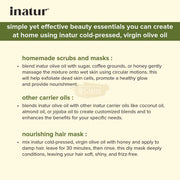 Inatur 100% Pure Cold-Pressed Olive Oil 100ml Oil