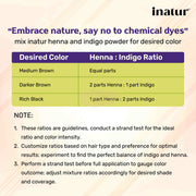 Inatur 100% Pure & Natural Organic Indigo Powder 100g Henna