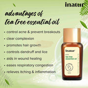 Inatur 100% Pure Tea Tree Essential Oil 12ml Essential Oil