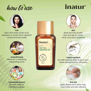 Inatur 100% Pure Tea Tree Essential Oil 12ml Essential Oil
