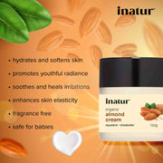 Inatur Almond Cream 100g Moisturizer