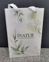 Inatur Bag White w Green Leaves 20*14.4*6.8cm Paper Bag