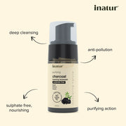 Inatur Charcoal Foaming Face Wash 100ml Face Wash