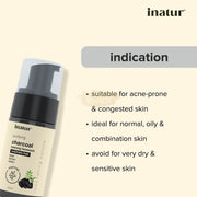 Inatur Charcoal Foaming Face Wash 100ml Face Wash