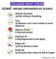 Inatur Collagen Night Cream - Fine Lines Filler,3D Express Lifting & Anti Aging
