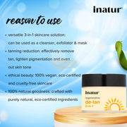 Inatur De-Tan 3 in 1 200g Face Scrub