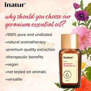 Inatur Geranium Essential Oil 12ml Essential Oil