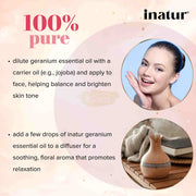 Inatur Geranium Essential Oil 12ml Essential Oil