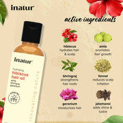 Inatur Hibiscus Hair Oil 100ml Hair Oil