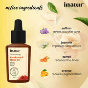 Inatur Kumkumadi Face Oil 12ml | Tailam with Ayurvedic Herbs Face Oil