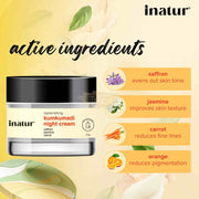 Inatur Kumkumadi Night Cream 50g Face Moisturizer
