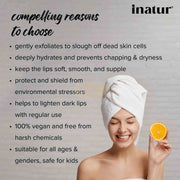 Inatur Orange Oil & Sugar Lip Scrub Lip Moisturizer