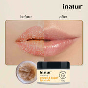 Inatur Orange Oil & Sugar Lip Scrub Lip Moisturizer