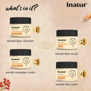 Inatur Sandal Facial Kit (4x25g) Face Care