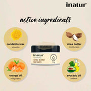 Inatur Shea Butter Lip Balm Lip Moisturizer