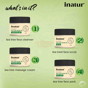 Inatur Tea Tree Facial Kit (4x25g) Face Care