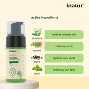 Inatur Tea Tree Foaming Face Wash 100ml Face Wash