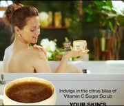 Inatur Vitamin C Sugar Scrub for Glowing Skin - 200g Body Scrub